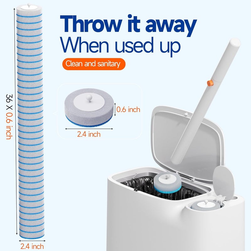 CTIME - 36 Replacement Toilet Brush Heads, Suitable for Bathrooms and Toilets - Image 4